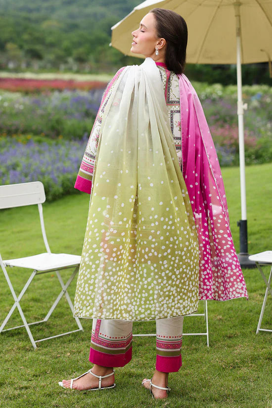 JAZMIN-3PC KHADDAR PRINTED SHIRT WITH KHADDAR PRINTED DUPATTA AND PRINTED TROUSER-W.J-1971