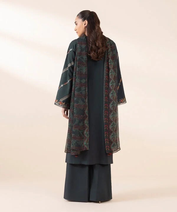 SAPPHIRE-3PC LAWN EMBROIDERED SHIRT WITH MONARK PRINT DUAPATTA AND TROUSER-W.J-1684