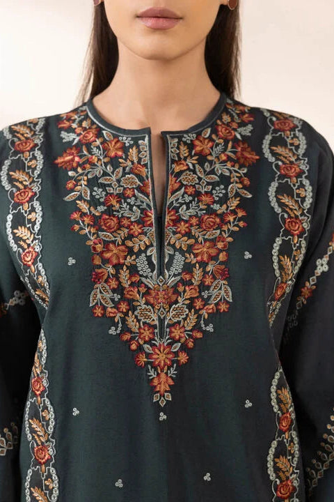 SAPPHIRE-3PC LAWN EMBROIDERED SHIRT WITH MONARK PRINT DUAPATTA AND TROUSER-W.J-1684