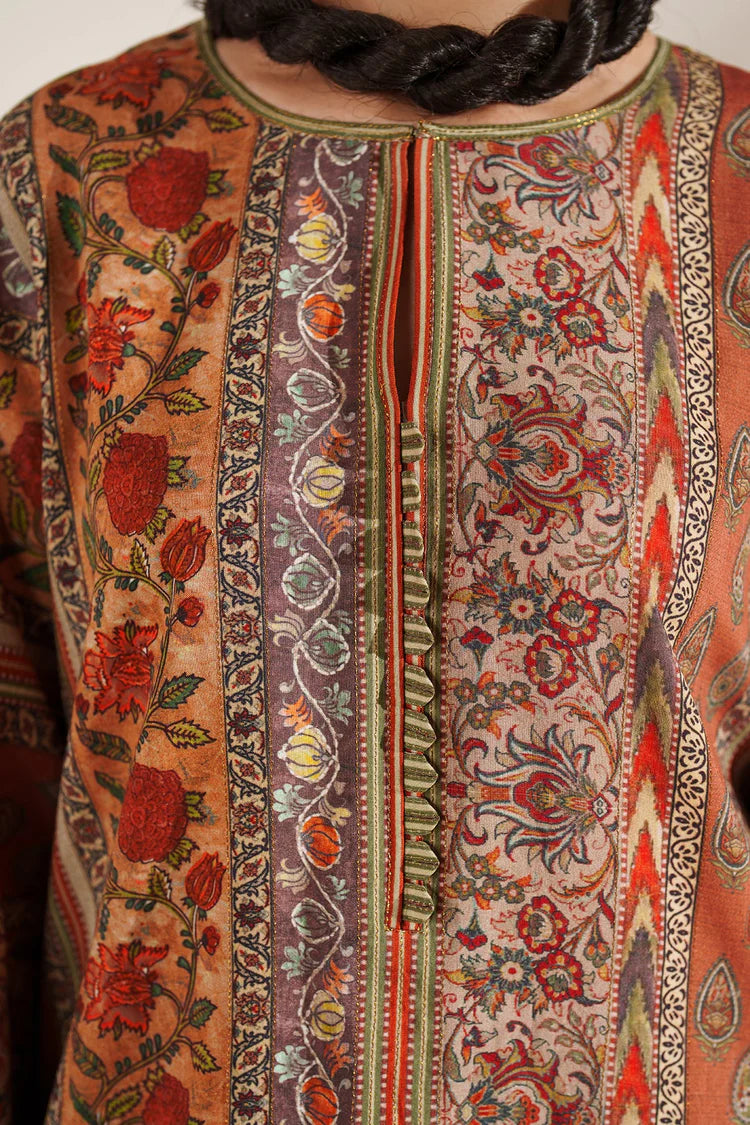 BAROQUE-3PC VISCOSE PRINTED SHIRT WITH VISCOSE PRINTED DUPATTA AND TROUSER-W.J-2051