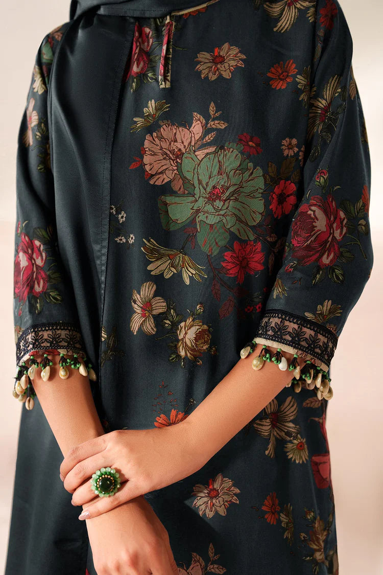 BAROQUE-3PC VISCOSE PRINTED SHIRT WITH VISCOSE PRINTED DUPATTA AND TROUSER-W.J-2046
