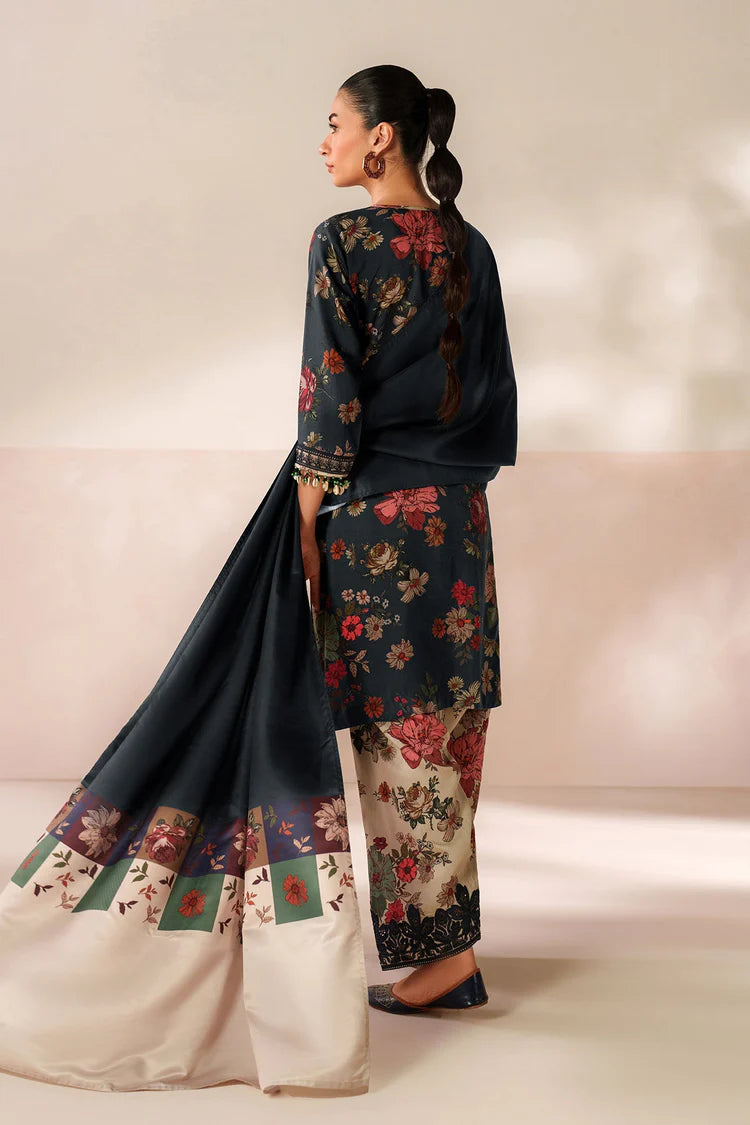BAROQUE-3PC VISCOSE PRINTED SHIRT WITH VISCOSE PRINTED DUPATTA AND TROUSER-W.J-2046