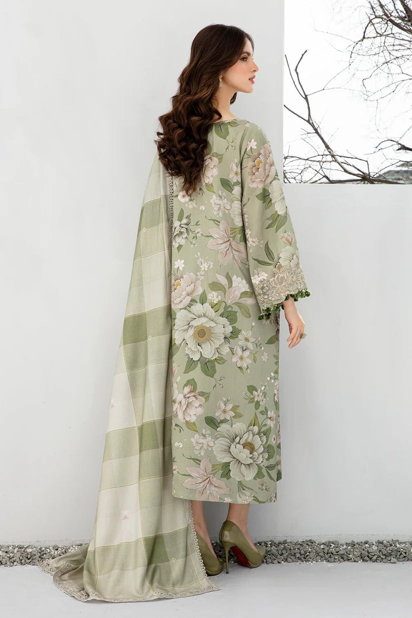 JAZMIN-3PC KHADDAR SHIRT WITH KHADDAR PRINT DUPATTA AND PRINT TROUSER-W.J-1679
