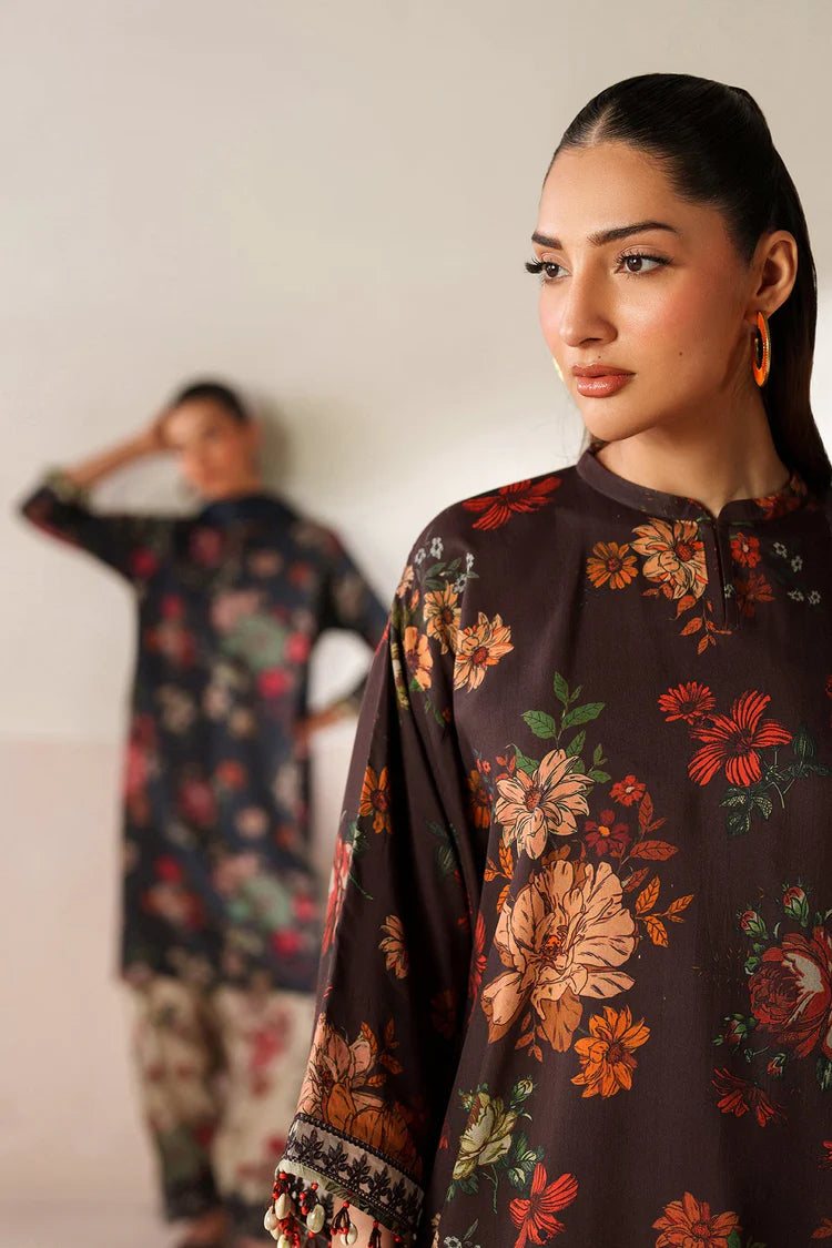 BAROQUE-3PC VISCOSE PRINTED SHIRT WITH VISCOSE PRINTED DUPATTA AND TROUSER-W.J-2047
