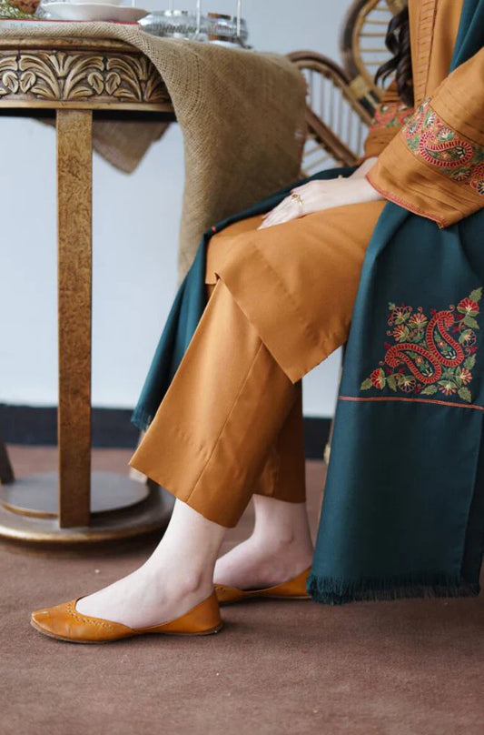 AISLING 3PC DHANAK EMBROIDERED WITH DHANAK EMBROIDERED SHAWL-W.J-1208