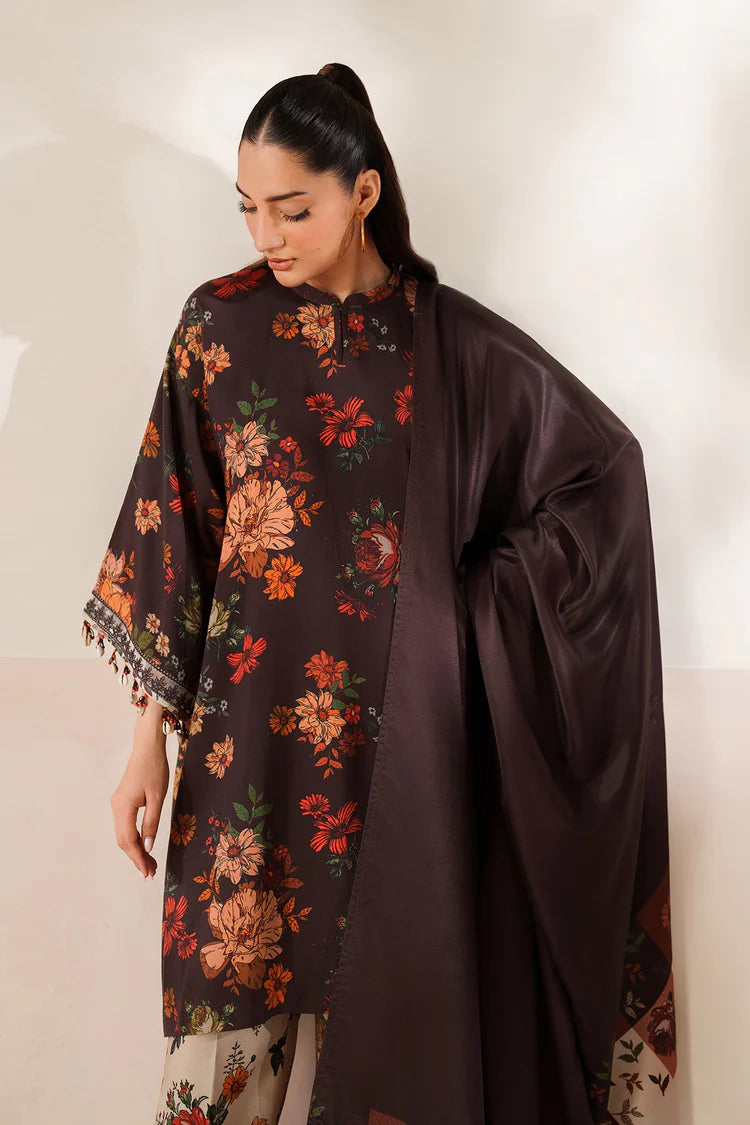 BAROQUE-3PC VISCOSE PRINTED SHIRT WITH VISCOSE PRINTED DUPATTA AND TROUSER-W.J-2047