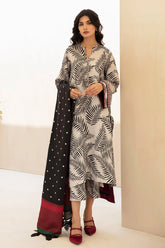 BAROUQE-3PC KARANDI PRINTED SHIRT WITH KARANDI PRINTED DUPATTA AND TROUSER-W.J-1263