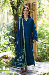SUFFUSE-3PC LAWN EMBROIDERED SHIRT WITH KHAADI NET EMBROIDERED DUPATTA AND TROUSER-W.J-4815