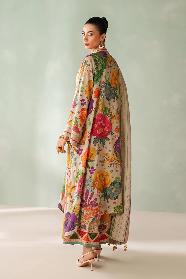 BAROQUE-3PC VISCOSE PRINTED SHIRT WITH VISCOSE PRINTED DUPATTA AND TROUSE-W.J-2052