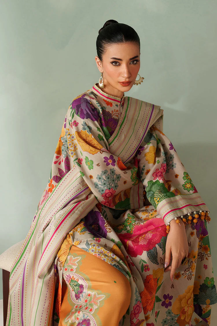 BAROQUE-3PC VISCOSE PRINTED SHIRT WITH VISCOSE PRINTED DUPATTA AND TROUSE-W.J-2052