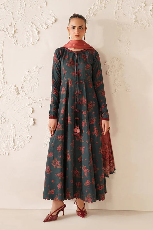 BAROQUE-3PC VISCOSE PRINTED SHIRT WITH VISCOSE PRINTED DUPATTA AND TROUSER-W.J-2044