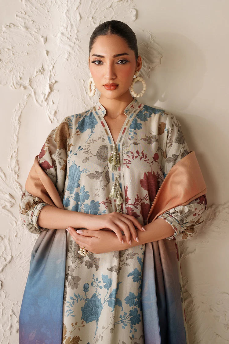BAROQUE-3PC VISCOSE PRINTED SHIRT WITH VISCOSE PRINTED DUPATTA AND TROUSER-W.J-2053