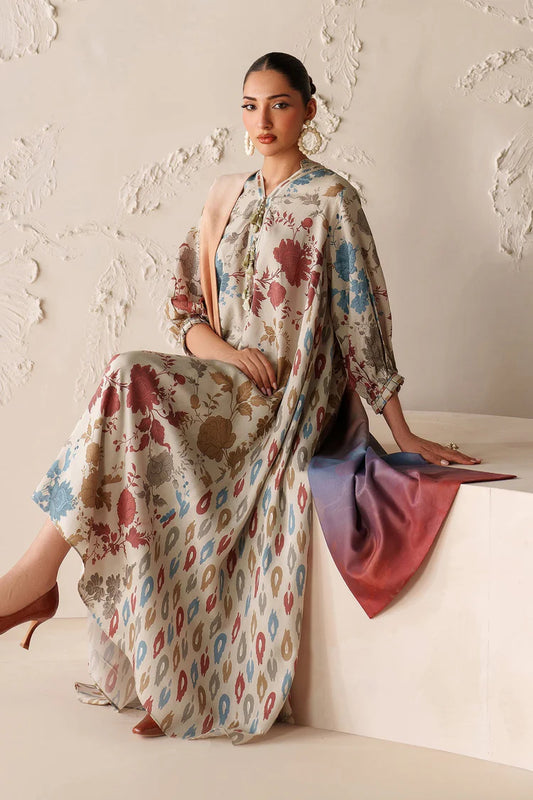 BAROQUE-3PC VISCOSE PRINTED SHIRT WITH VISCOSE PRINTED DUPATTA AND TROUSER-W.J-2053