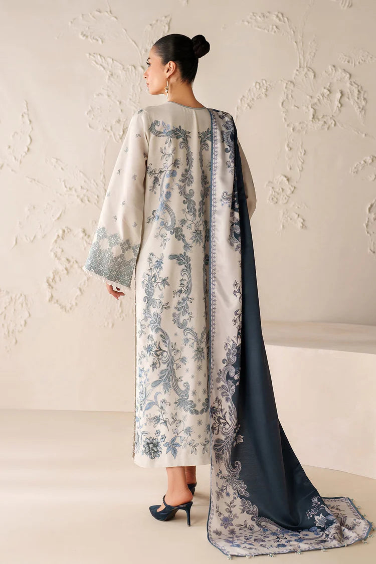 BAROQUE-3PC VISCOSE PRINTED SHIRT WITH VISCOSE PRINTED DUPATTA AND TROUSER-W.J-2054