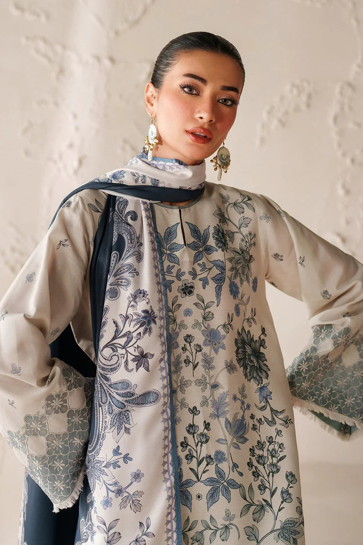 BAROQUE-3PC VISCOSE PRINTED SHIRT WITH VISCOSE PRINTED DUPATTA AND TROUSER-W.J-2054