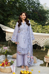 ELAF-3PC DHANAK EMBROIDERED SHIRT WITH DHANAK EMBROIDERED SHAWL AND TROUSER-W.J-5218