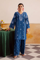 GARNET-2PC LAWN EMBROIDERED SHIRT WITH LAWN TROUSER-W.J-157
