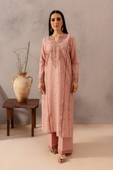 BATIK-2PIECE DHANAK EMBROIDERED SHIRT WITH DHANAK EMB TROUSER-WJ-15017