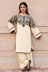 BATIK-2PIECE DHANAK EMBROIDERED SHIRT WITH DHANAK EMB TROUSER-WJ-15123