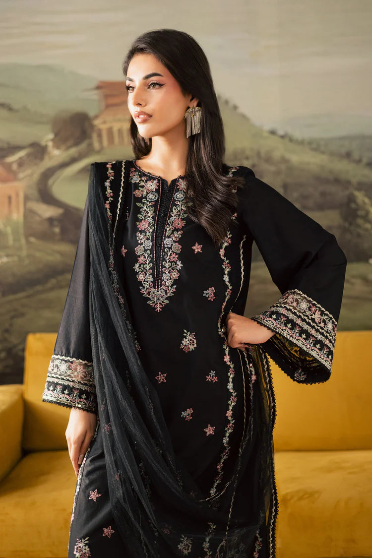 BATIK-3PC DHANAK EMBROIDERED SHIRT WITH CHIFFON EMBROIDERED DUPATTA AND TROUSER-W.J-1997