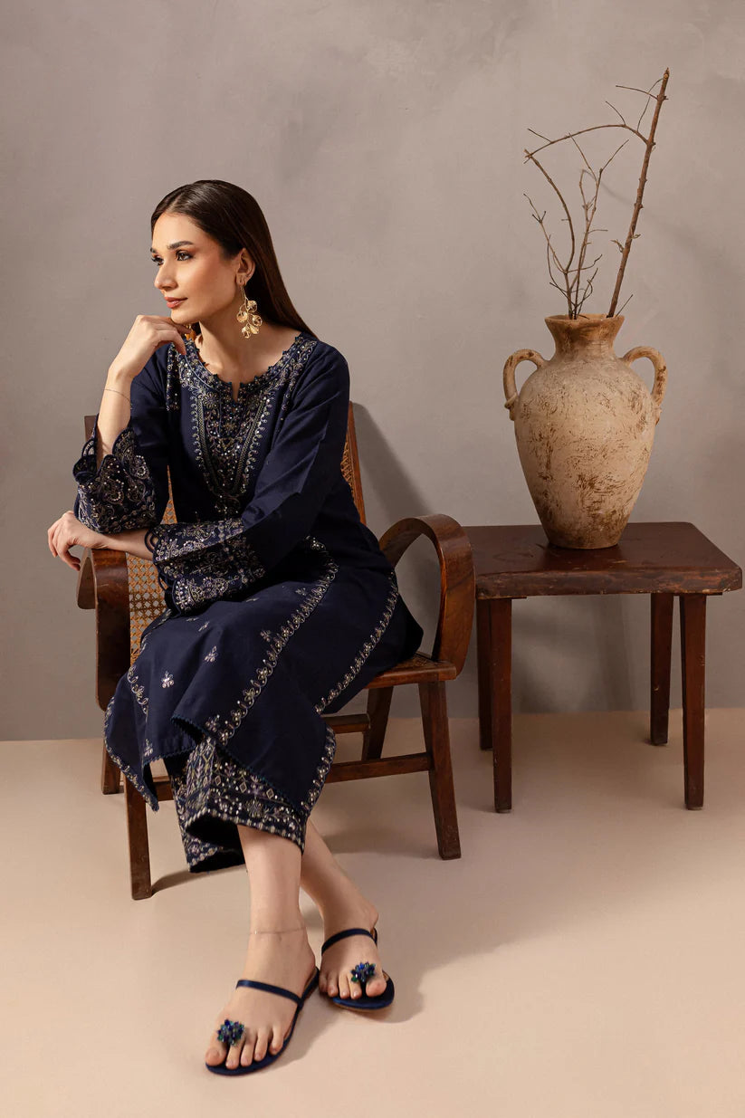 BATIK-2PC SEQUIN LAWN EMBROIDERED SHIRT WITH SEQUIN LAWN EMBROIDERED TROUSER-W.J-1650