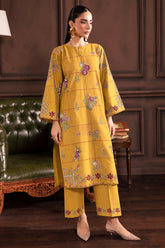BATIK-2PIECE DHANAK EMBROIDERED SHIRT WITH DHANAK EMB TROUSER-WJ-15130