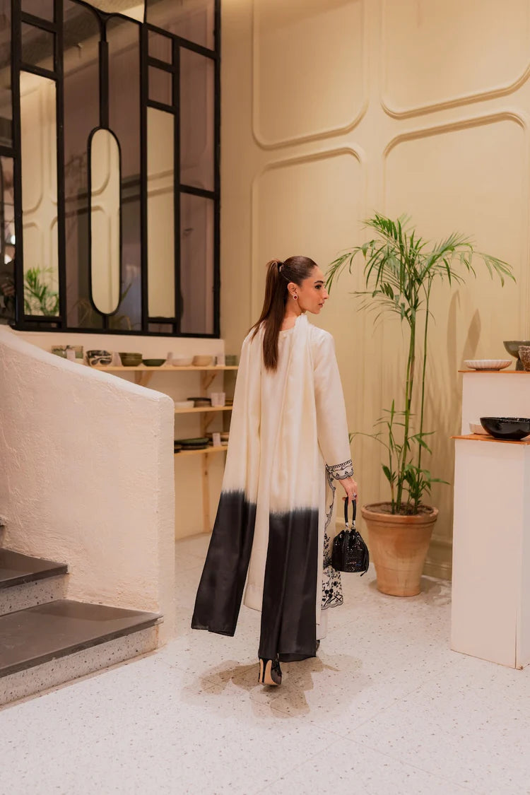 MIRANA-3PC DHANAK EMBROIDERED SHIRT WITH BAMBER TYE&DYE CHIFFON DUPATTA AND TROUSER-W.J-1978