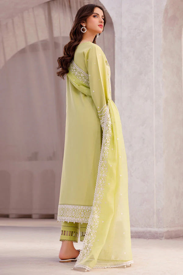 SAPPHIRE-3PC LAWN EMBROIDERED SHIRT WITH ORGANZA EMBROIDERED DUPATTA AND LAWN TROUSER-W.J-1664