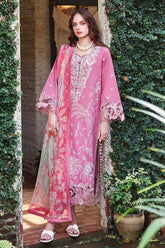 MUSHQ-3PC KHADDAR EMBROIDERED SHIRT WITH COURTRAI WOOL PRINTED SHAWL AND TROUSER -W.J-5243