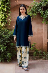BATIK-2PC DHANAK EMBROIDERED SHIRT AND EMBROIDRED TROUSER-W.J-15080