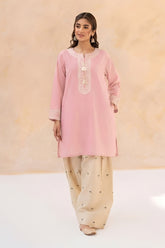 BATIK-2PIECE DHANAK EMBROIDERED SHIRT WITH DHANAK EMB TROUSER-WJ-15097