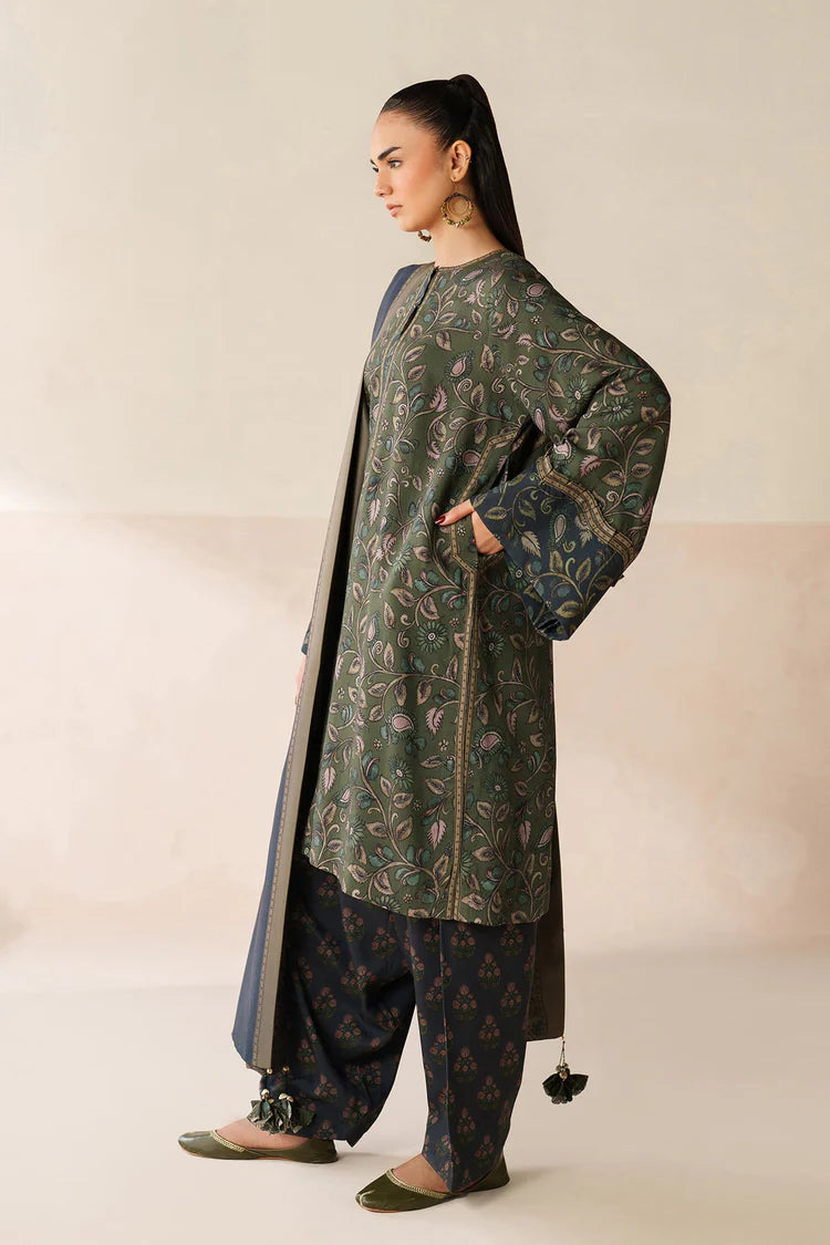BAROQUE-3PC VISCOSE PRINTED SHIRT WITH VISCOSE PRINTED DUPATTA AND TROUSER-W.J-2049