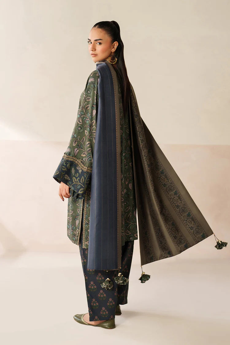 BAROQUE-3PC VISCOSE PRINTED SHIRT WITH VISCOSE PRINTED DUPATTA AND TROUSER-W.J-2049