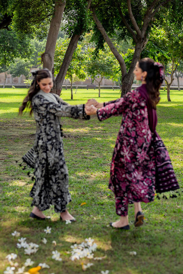 BAROUQUE-3PC KHADDAR PRINTED SHIRT WITH KHADDAR PRINT DUPATTA AND PRINT TROUSER-W.J-1135
