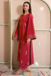 IZEL-2PC LAWN EMBROIDERED SHIRT WITH LAWN TROUSER-W.J-30