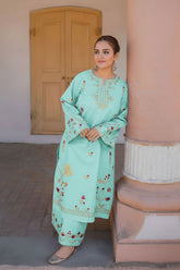 URGE-2PC LAWN EMBROIDERED SHIRT WITH EMB TROUSER-W.J-23