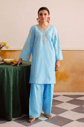 GARNET-2PC LAWN EMBROIDERED SHIRT WITH LAWN TROUSER-W.J-236