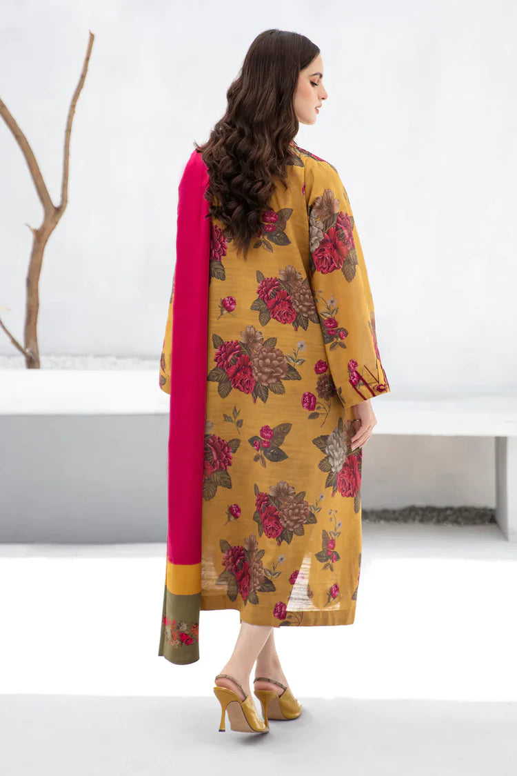 BAROQUE-3PC KHADDAR PRINTED SHIRT WITH KHADDAR PRINT DUPATTA AND PRINT TROUSER-W.J-1976