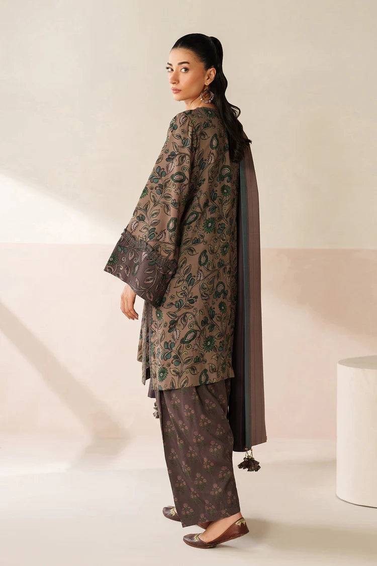 BAROQUE-3PC VISCOSE PRINTED SHIRT WITH VISCOSE PRINTED DUPATTA AND TROUSER-W.J-2050