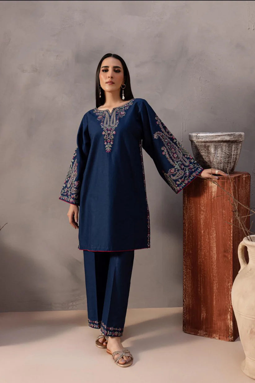BATIK - 2PC LAWN EMBROIDERED SHIRT AND EMBROIDERED TROUSER -W.J-1786