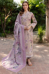 BAROQUE-3PC KHADDAR PRINTED SHIRT WITH KHADDAR PRINTED DUPATTA AND PRINT TROUSER-W.J-2644