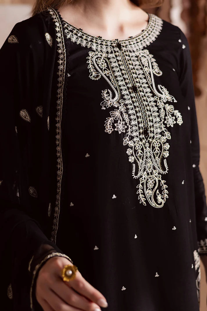 BATIK-3PC DHANAK EMBROIDERED SHIRT WITH CHIFFON EMBROIDERED DUPATTA AND TROUSER-W.J-1787
