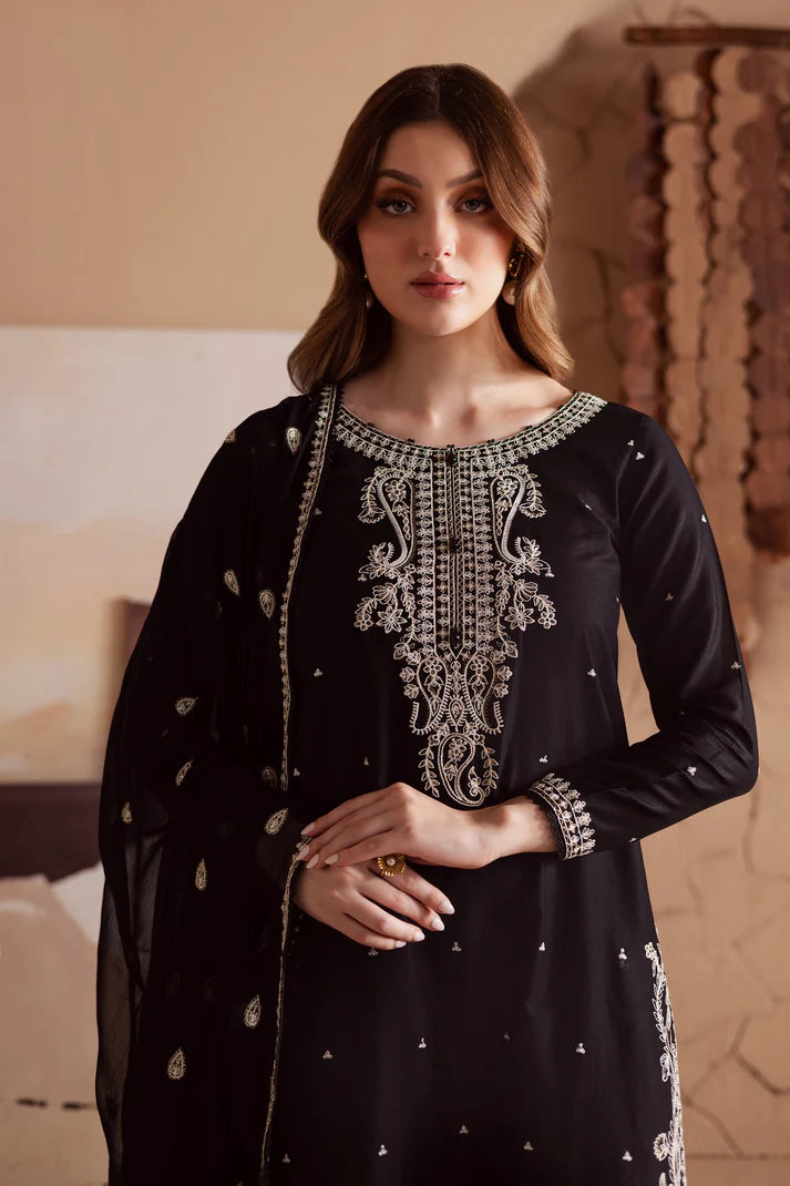 BATIK-3PC DHANAK EMBROIDERED SHIRT WITH CHIFFON EMBROIDERED DUPATTA AND TROUSER-W.J-1787