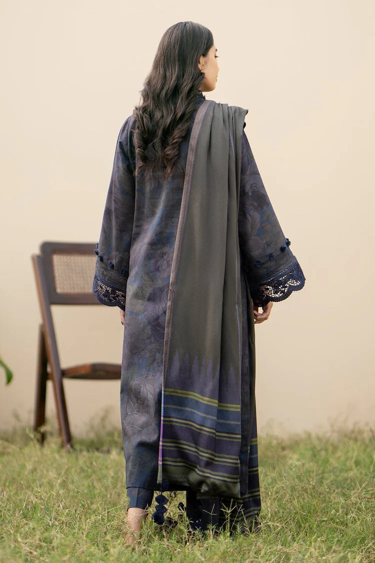 BAROQUE-3PC KHADDAR PRINTED SHIRT WITH KHADDAR PRINT DUPATTA AND PRINT TROUSER-W.J-1967