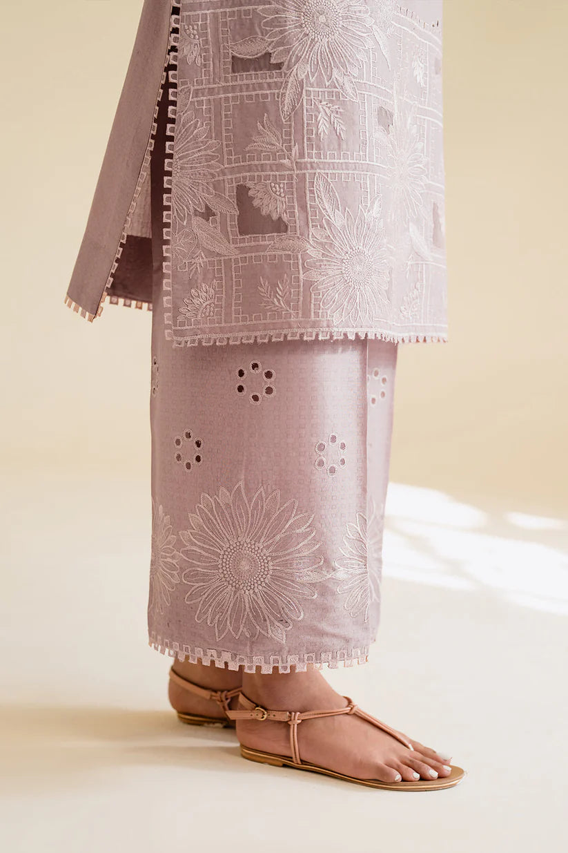 IZNIK-3PC LAWN EMBROIDERED SHIRT WITH KHAADI NET DUPATTA & TROUSER-W.J-1741