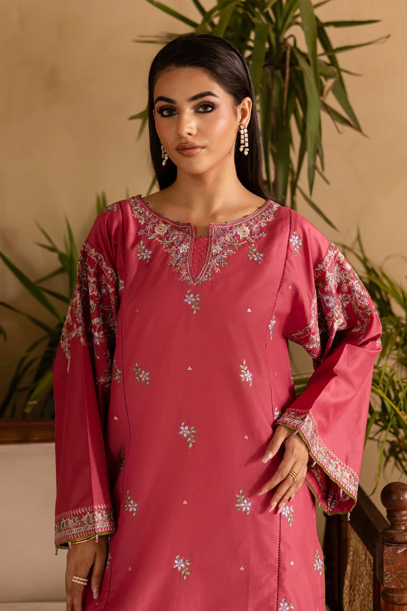 BATIK-2PC DHANAK EMBROIDERED SHIRT & EMBROIDERED TROUSER-W.J-1907