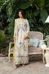 ANEELAS-3PC KARANDI EMBROIDERED SHIRT WITH KARANDI EMBROIDERED SHAWL AND KARANDI TROUSER-W.J-5293