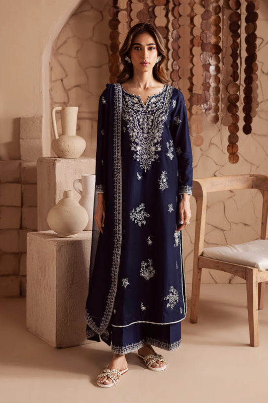 BATIK-3PC DHANAK EMBROIDERED SHIRT WITH CHIFFON EMBROIDERED DUPATTA AND EMB TROUSER-W.J-1830