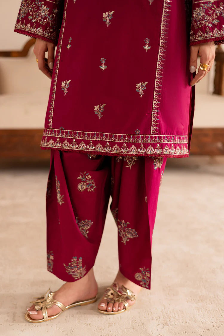 BATIK-2PC DHANAK EMBROIDERED SHIRT & EMBROIDERED TROUSER-W.J-2003