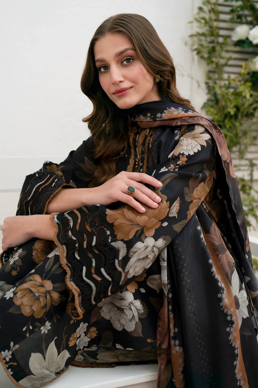 BAROQUE-3PC LAWN PRINTED SHIRT WITH CHIFFON PRINT DUPATTA AND PRINT TROUSER-W.J-1786